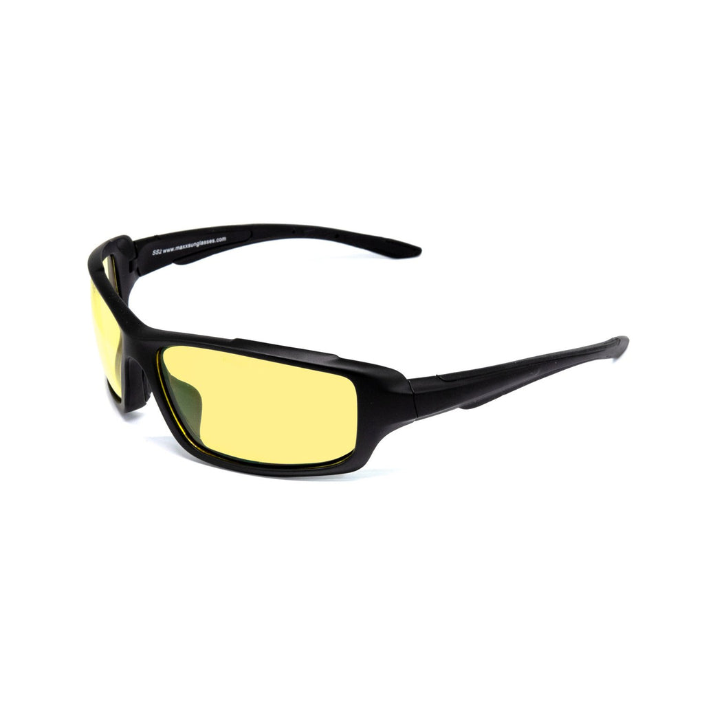 Yellow Lens Z87+ High Impact Rated Sunglasses in Black - SS2