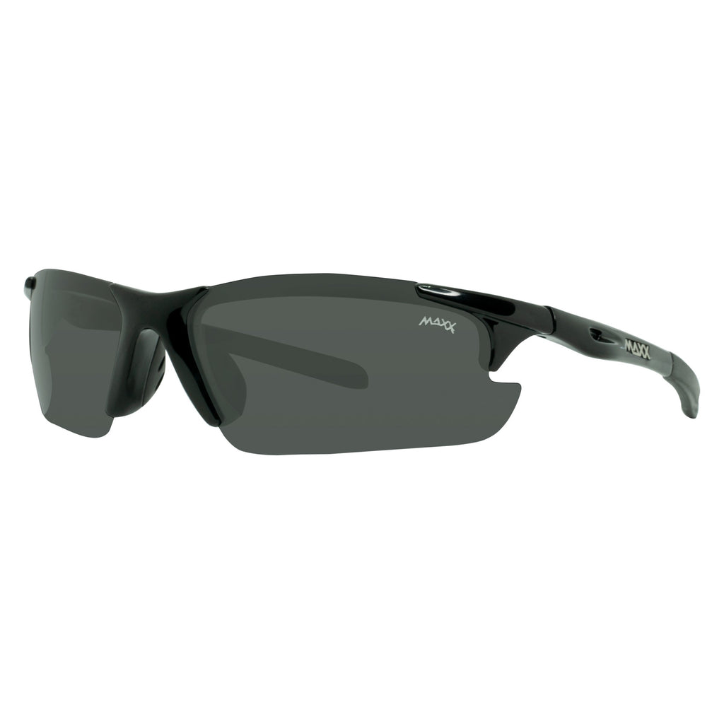 Storm Smoke Polarized Sunglasses - Black Sport Half Frame