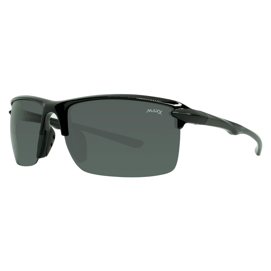 Smoke Polarized Sunglasses - 14er Black Half-Frame Design