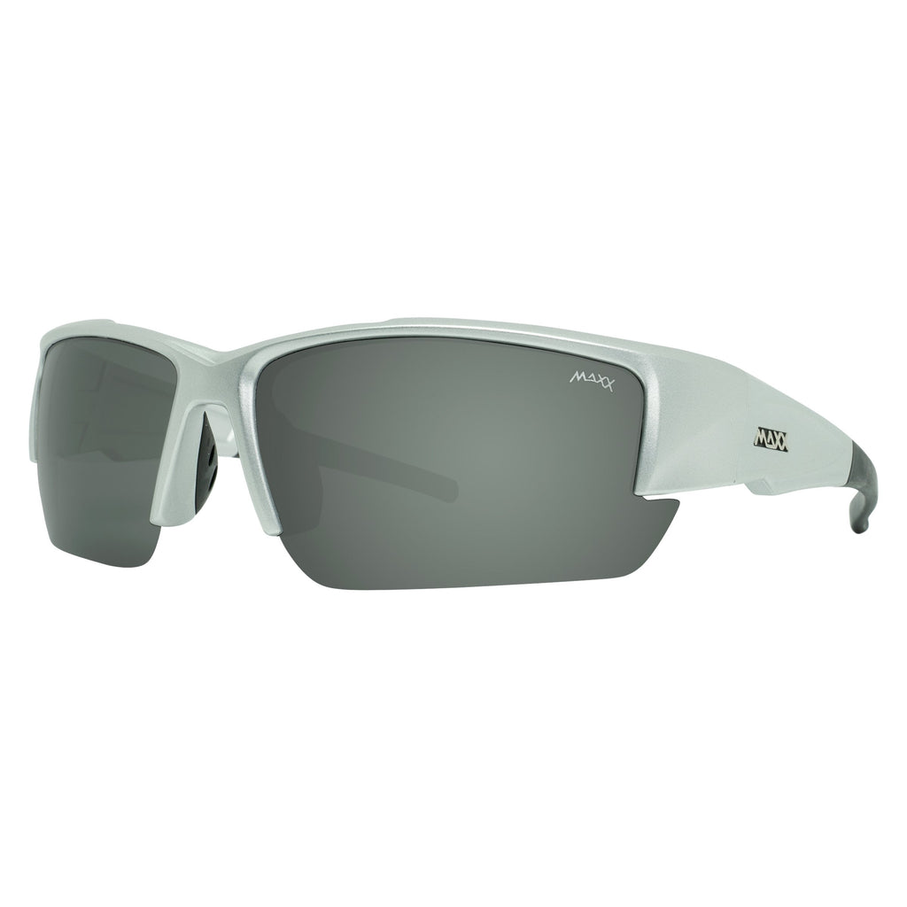 Silver TR90 Polarized Sunglasses with Smoke Lens, Stealth 2.0