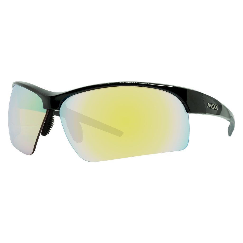 Stingray Mirrored HD Sunglasses in Black Half Frame Design